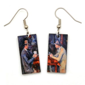 Cezanne Card Players Earrings, Impressionist Art Earrings, Famous Painting Earrings, Affordable Gift Idea Under 20