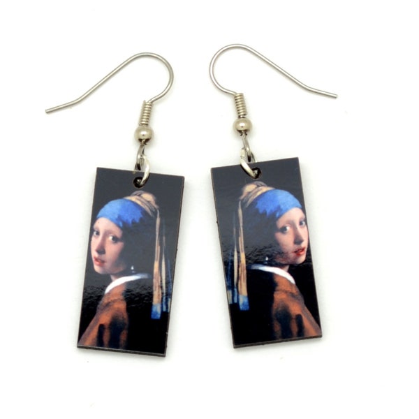Girl With Pearl Earring Earrings, Johannes Vermeer Iconic Painting, Famous Art Earrings, Fair Trade Gift for Museum Docent