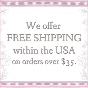 The text reads we offer free shipping within the USA on orders over $35.00