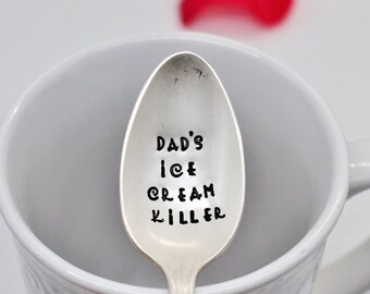 Dad's ice cream killer - ice cream spoon for Dad - gift for him - Daddy  gift - Christmas gift for dad - dessert gift idea