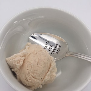 Dad&#39;s Ice Cream Plow Spoon – Personalized Vintage Spoon – Hand Stamped Gift for Dad – Father’s Day Gift – Gift for Him – Husband Gift
