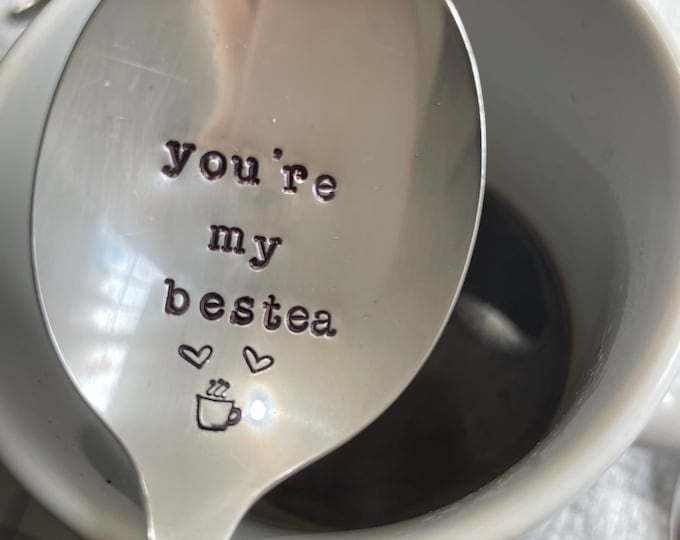 You Are My Bestea – Personalized Silver-Plated Spoon – Gift for Friend, Mom, or Sister