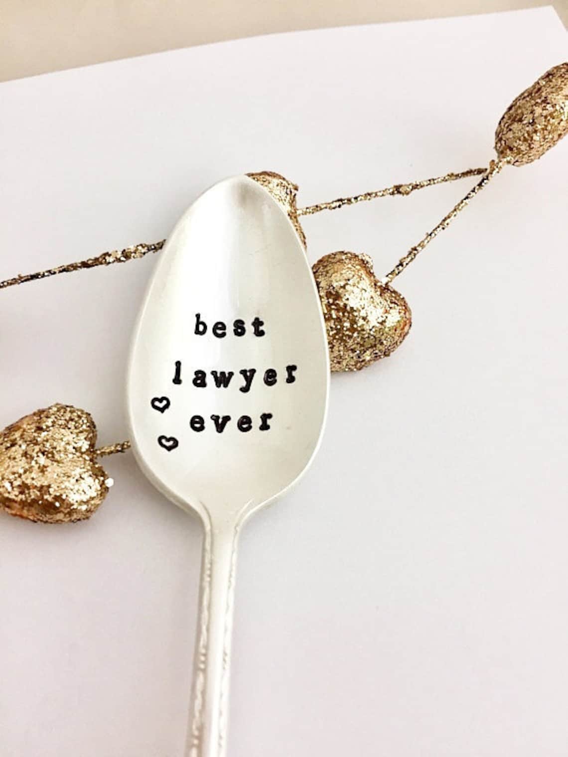 Best Lawyer ever Lawyer Gift idea HAND STAMPED Vintage Etsy