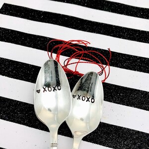 Matching spoon XOXO XOXO - coffee spoon - friendship gift - Christmas gift .