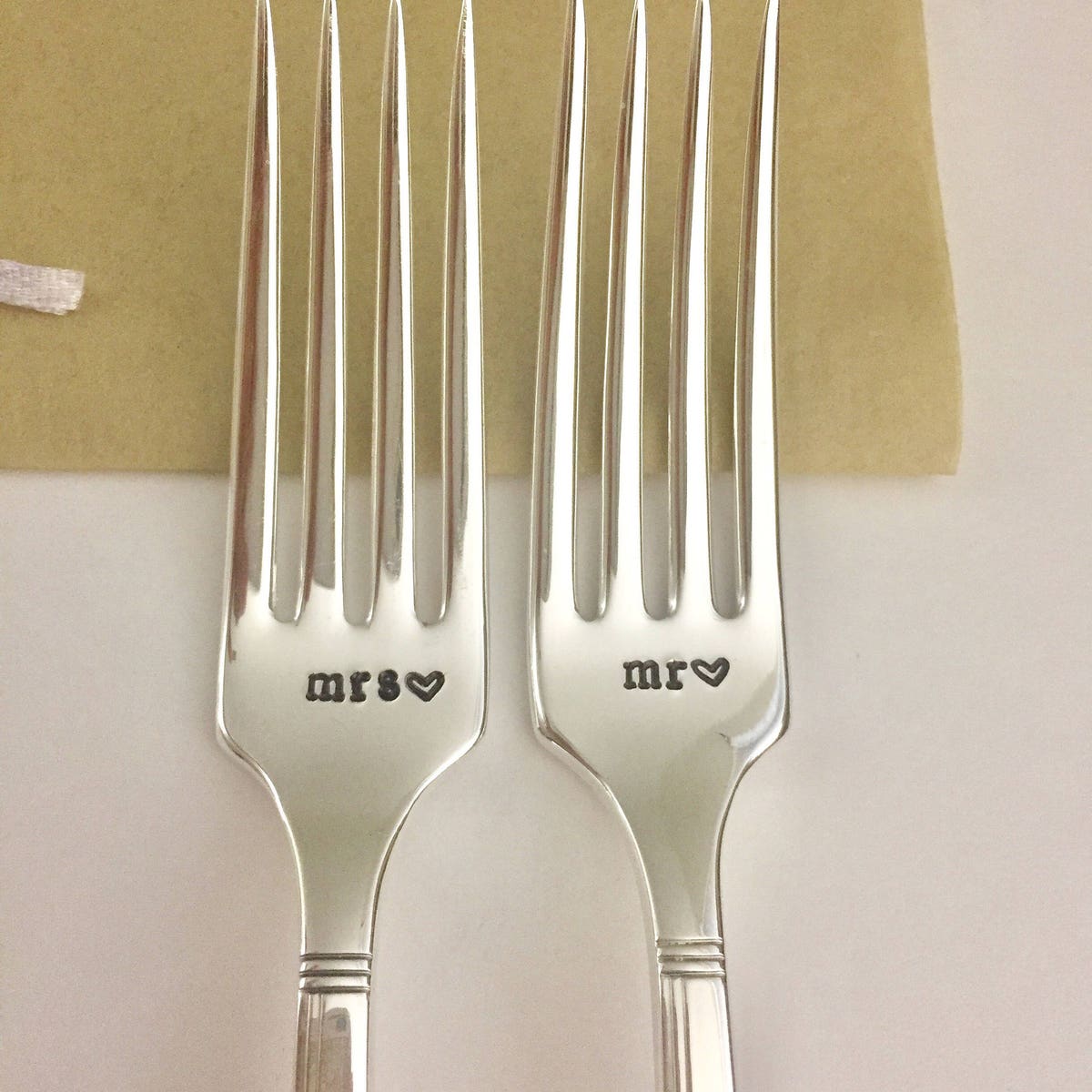 Mr and Mrs Wedding Forks -hand Stamped Silverplated Vintage Engagement Gift for Couple, Wedding Gift Idea - Etsy