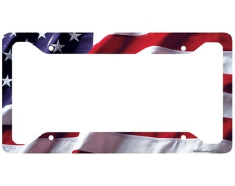 QATAR FLAG BLACK COUNTRY Metal License Plate Frame Tag Holder
