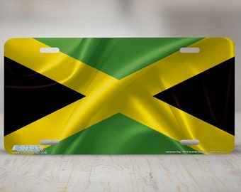 Jam Down Auto Tag Jamaica Butterfly Aluminum License Plate