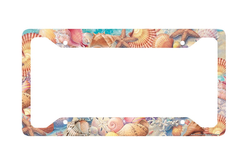 Beach License Plate Frame Beach Car Tag Frame Beach License Etsy