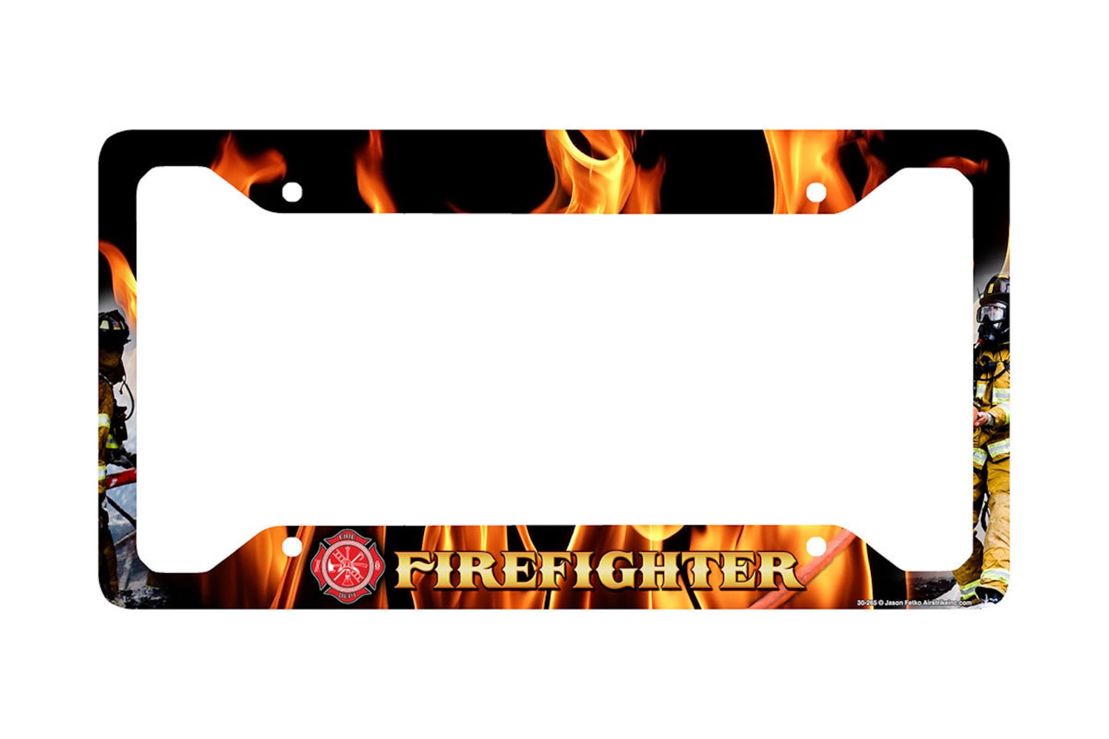 Firefighter License Plate Frame Firefighter Car Tag Frame Etsy