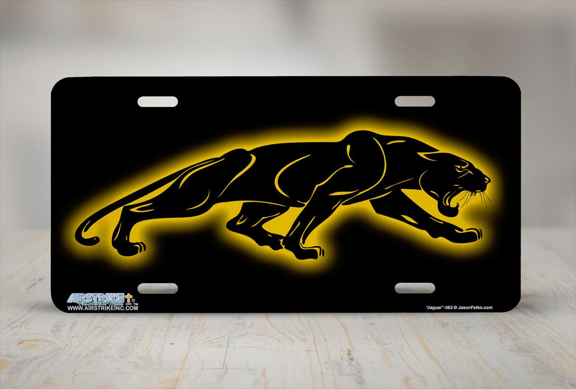 Jaguar License Plate Jaguar Car Tag Jaguar Front License Etsy