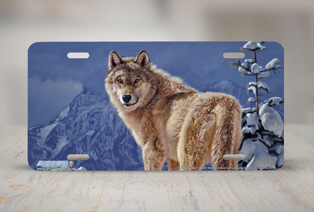Wolf License Plate Wolf Car Tag Wolf Front License Plate Etsy