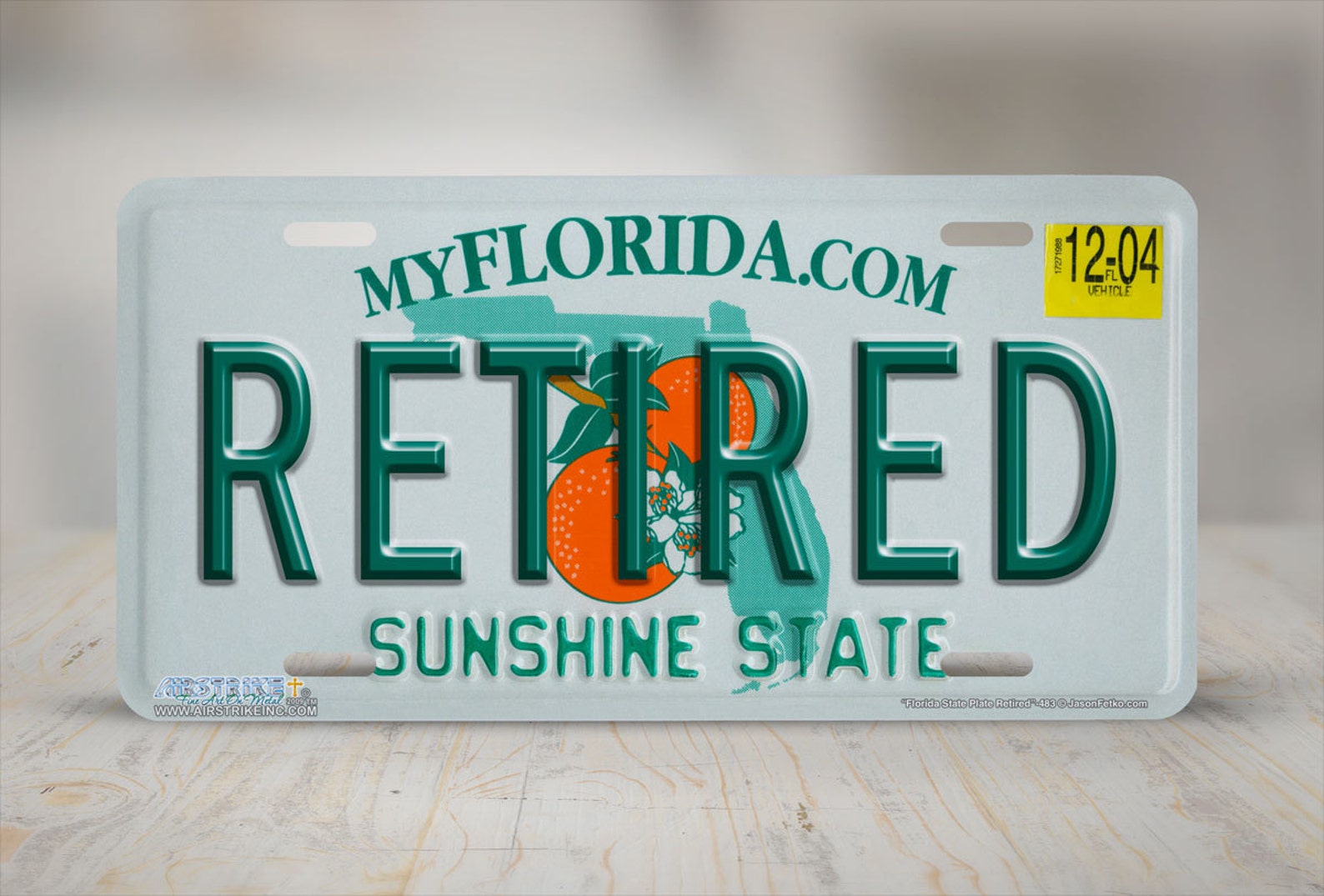 Florida Retired License Plate Florida Retired Car Tag Etsy