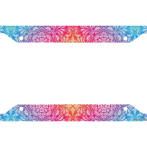 Airstrike Boho Chic Flower License Plate Frame Bohemian Pattern Car Tag Frame Hippie License Plate Holder Cute License Plate Frame-30-779 Airstrike Boho Chic Flower License Plate Frame Bohemian Pattern Car Tag Frame Hippie License Plate Holder Cute License Plate Frame-30-779