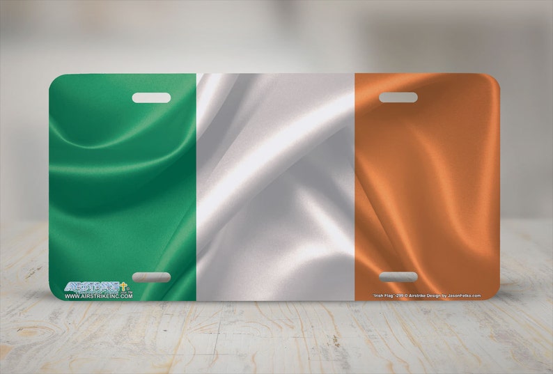 Irish Flag License Plate Irish Flag Car Tag Irish Flag Front Etsy