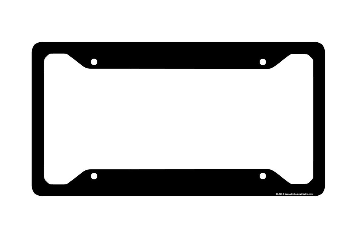 Black License Plate Frame Black Car Tag Frame Black License Etsy
