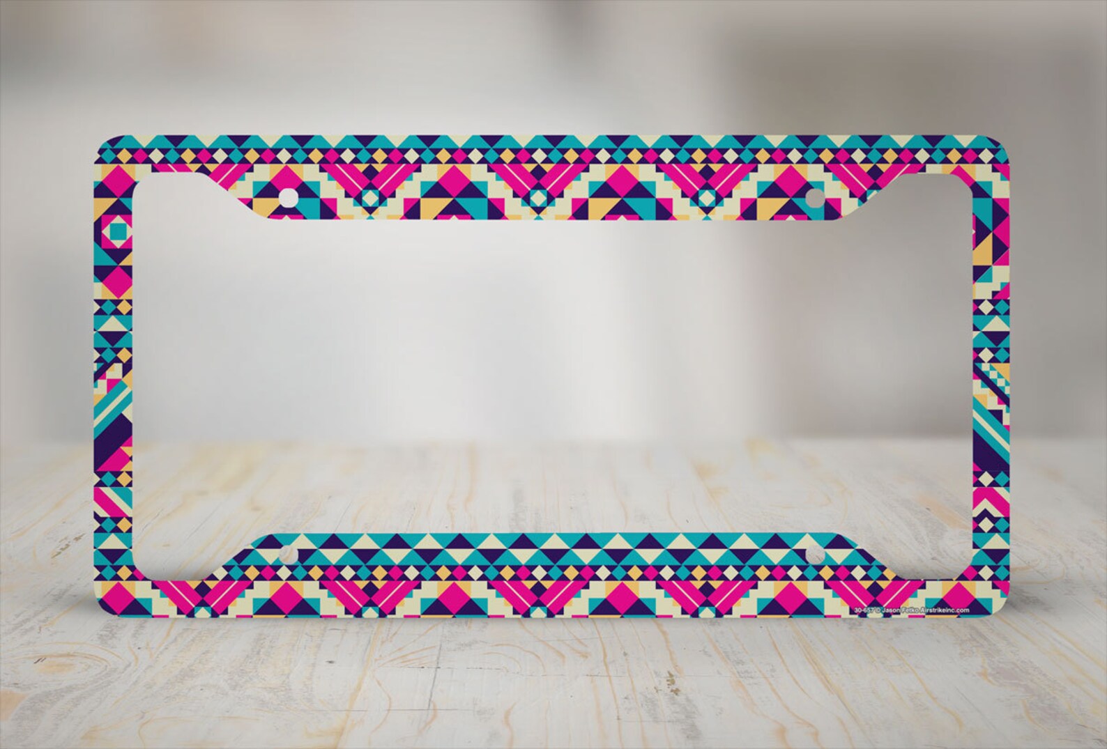 Aztec License Plate Frame Tribal Car Tag Frame Cute License Etsy