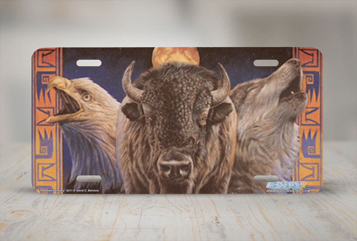 Native American License Plate Native American Car Tag Eagle Etsy