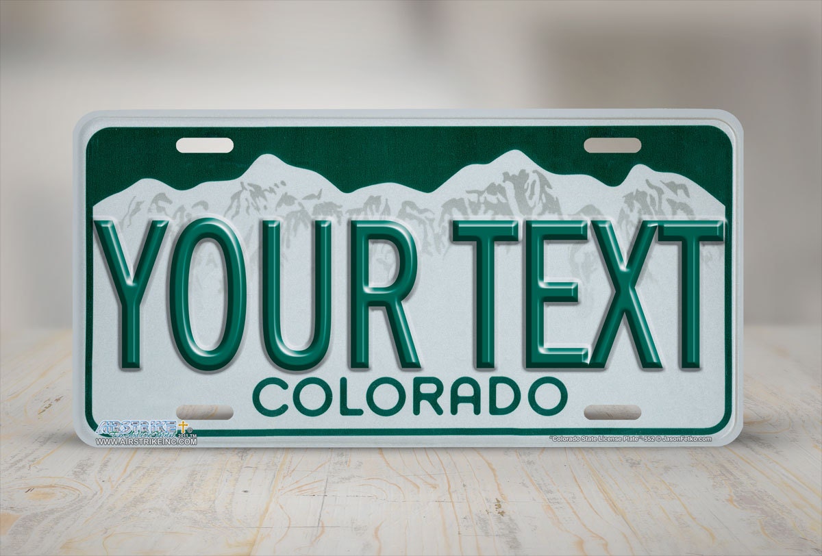 Colorado State License Plate Colorado State Car Tag Colorado Etsy