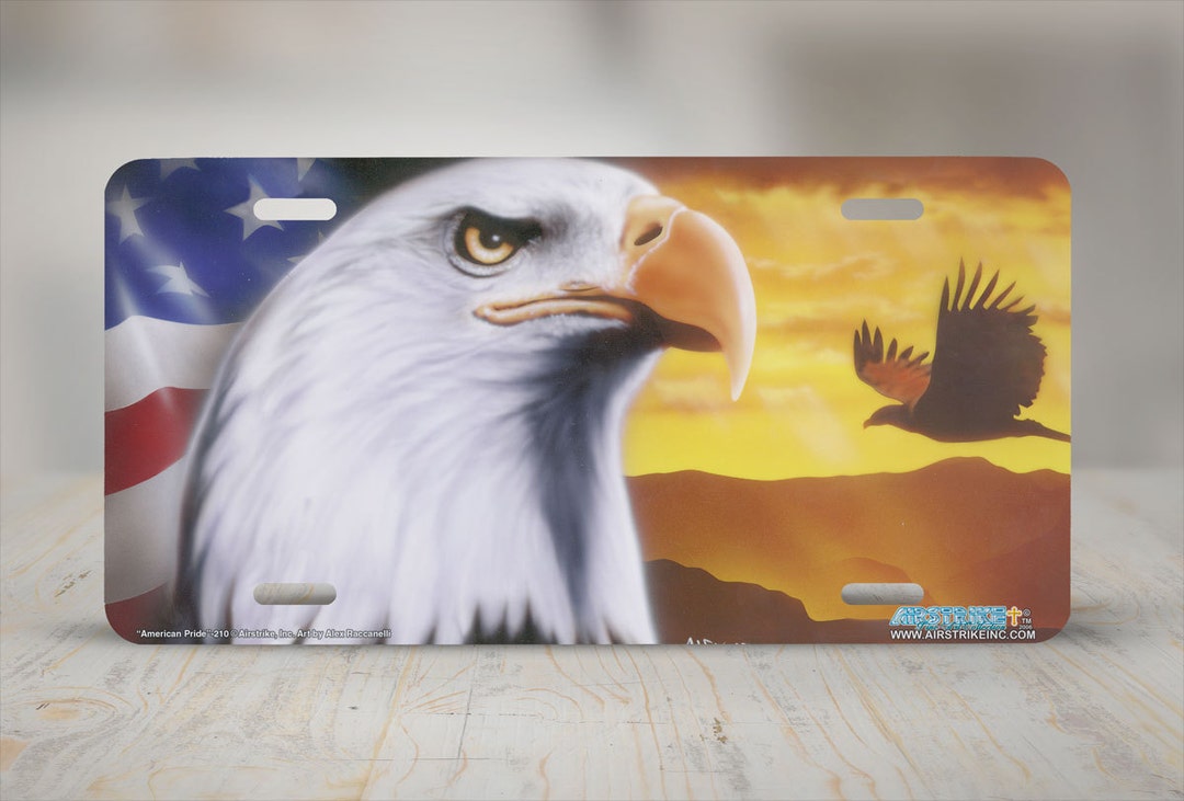 Eagle License Plate Eagle Car Tag Eagle Front License Plate Etsy