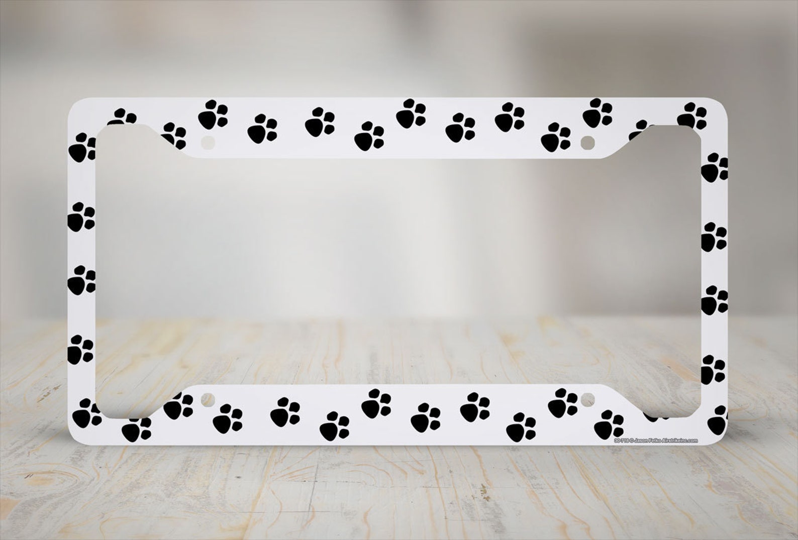 Paw Prints License Plate Frame Cat Car Tag Frame Dog License Etsy