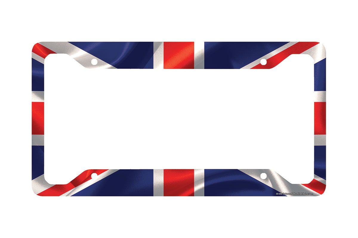 UNION JACK & USA FLAG LICENSE PLATE UK AMERICAN L163 