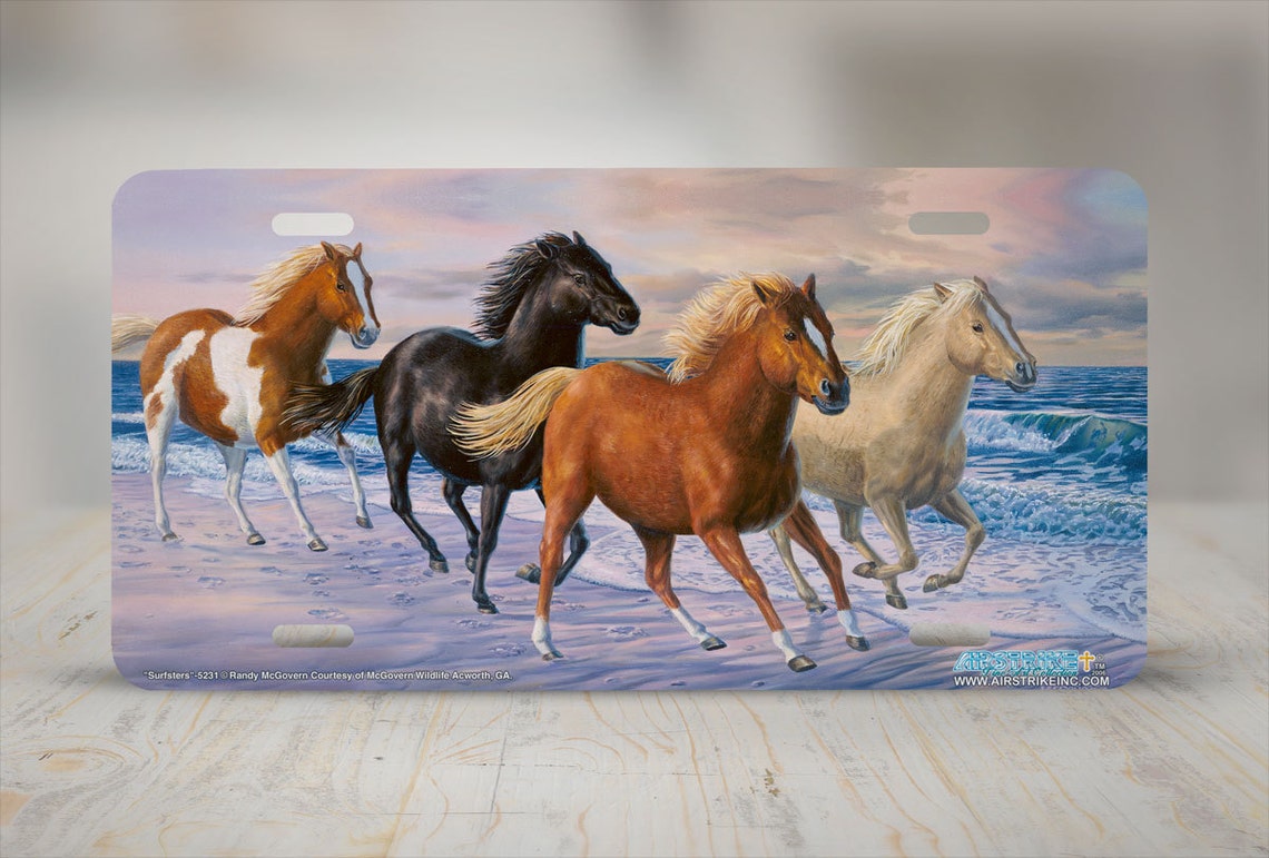 Horses License Plate Horses Car Tag Horses Front License Etsy