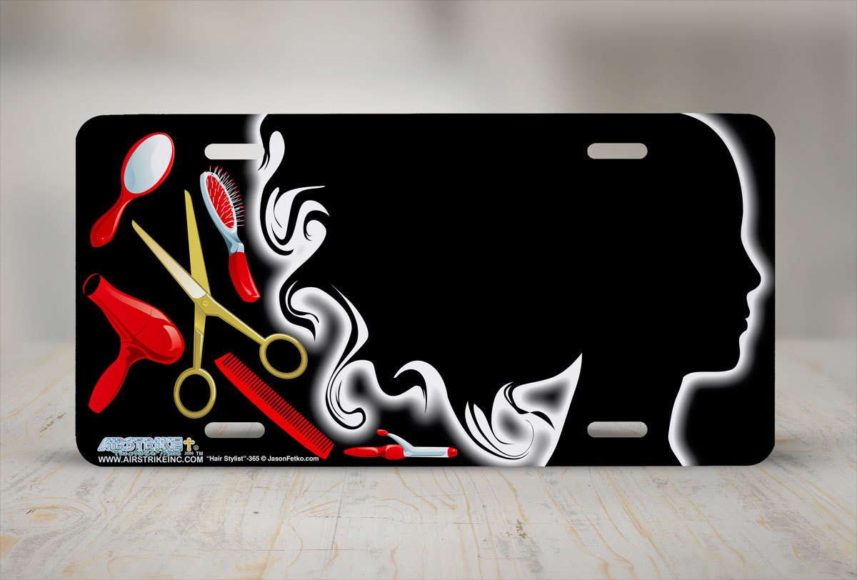Hair Stylist License Plate Hair Stylist Car Tag Hair Stylist Etsy