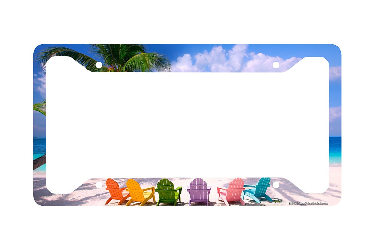 Beach License Plate Frame Beach Car Tag Frame Beach License Etsy
