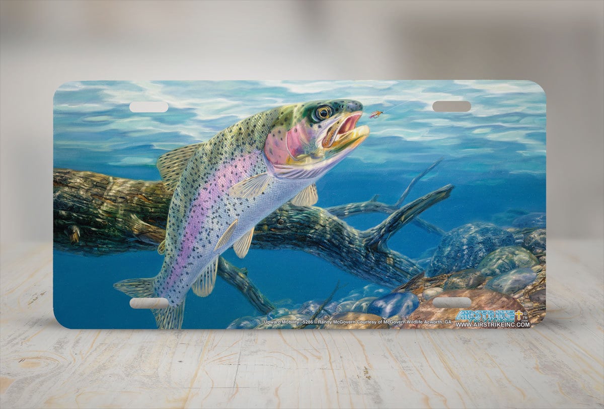 Rainbow Trout License Plate Rainbow Trout Fishing Car Tag Etsy