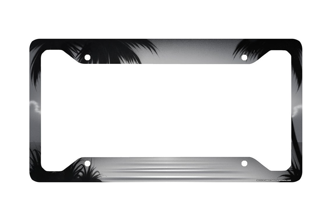 Beach License Plate Frame Beach Car Tag Frame Beach License Etsy