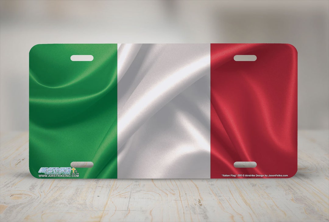 Italian Flag License Plate Italian Flag Car Tag Italian Flag - Etsy