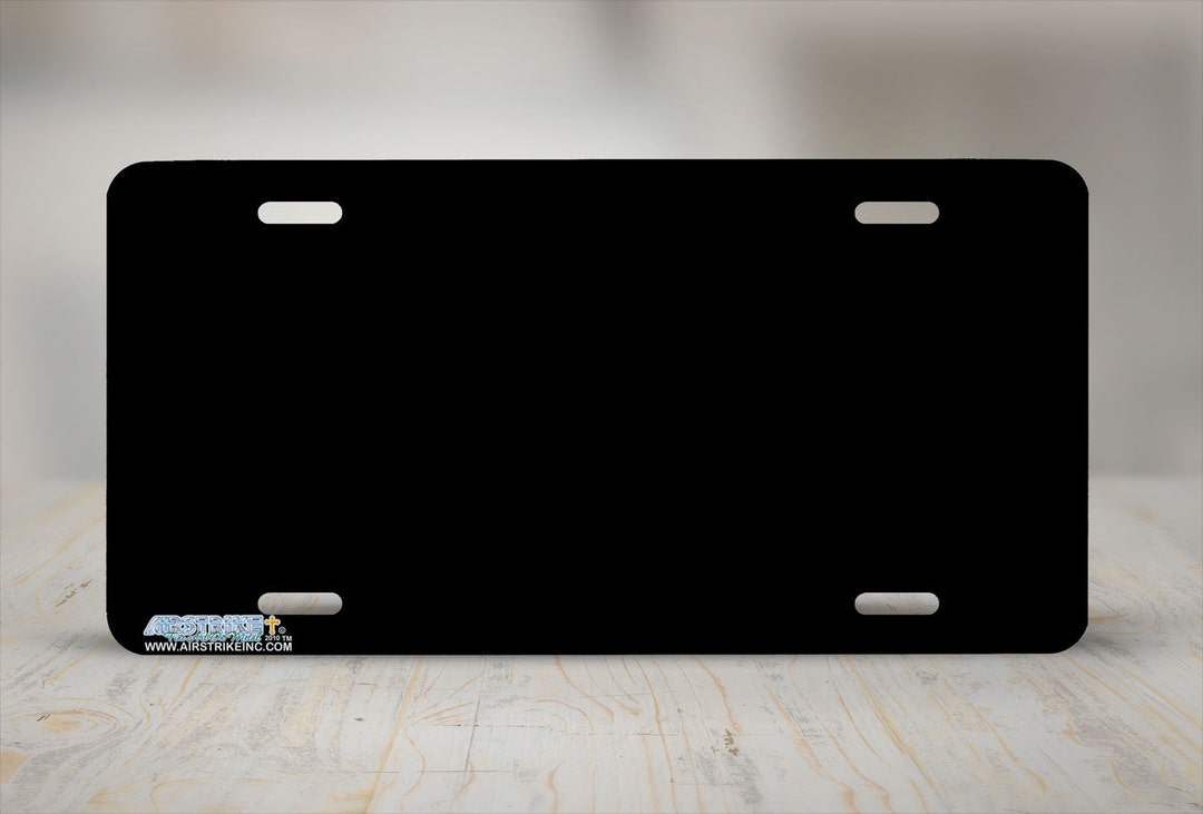 Black License Plate Black Car Tag Black Front License Plate Etsy
