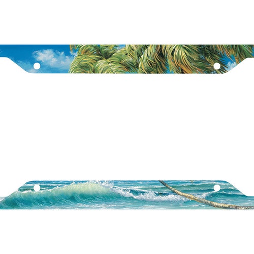 Beach License Plate Frame Beach Car Tag Frame Beach License Etsy