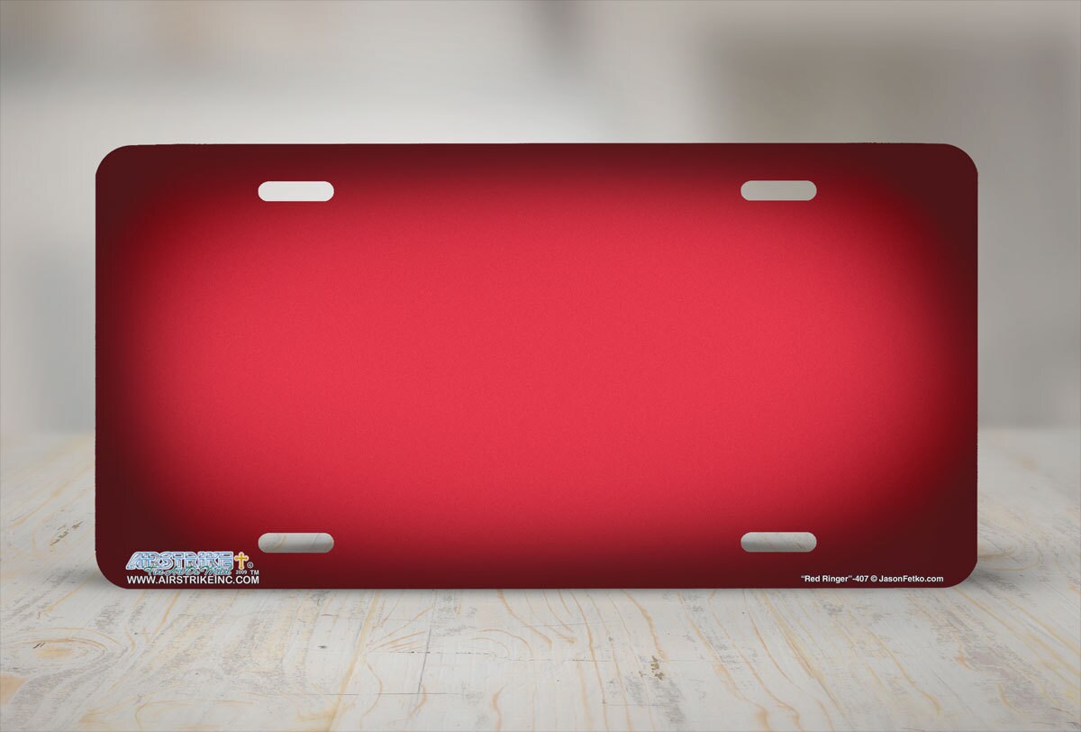 Red Airbrush License Plate Red Airbrush Car Tag Red Airbrush Etsy