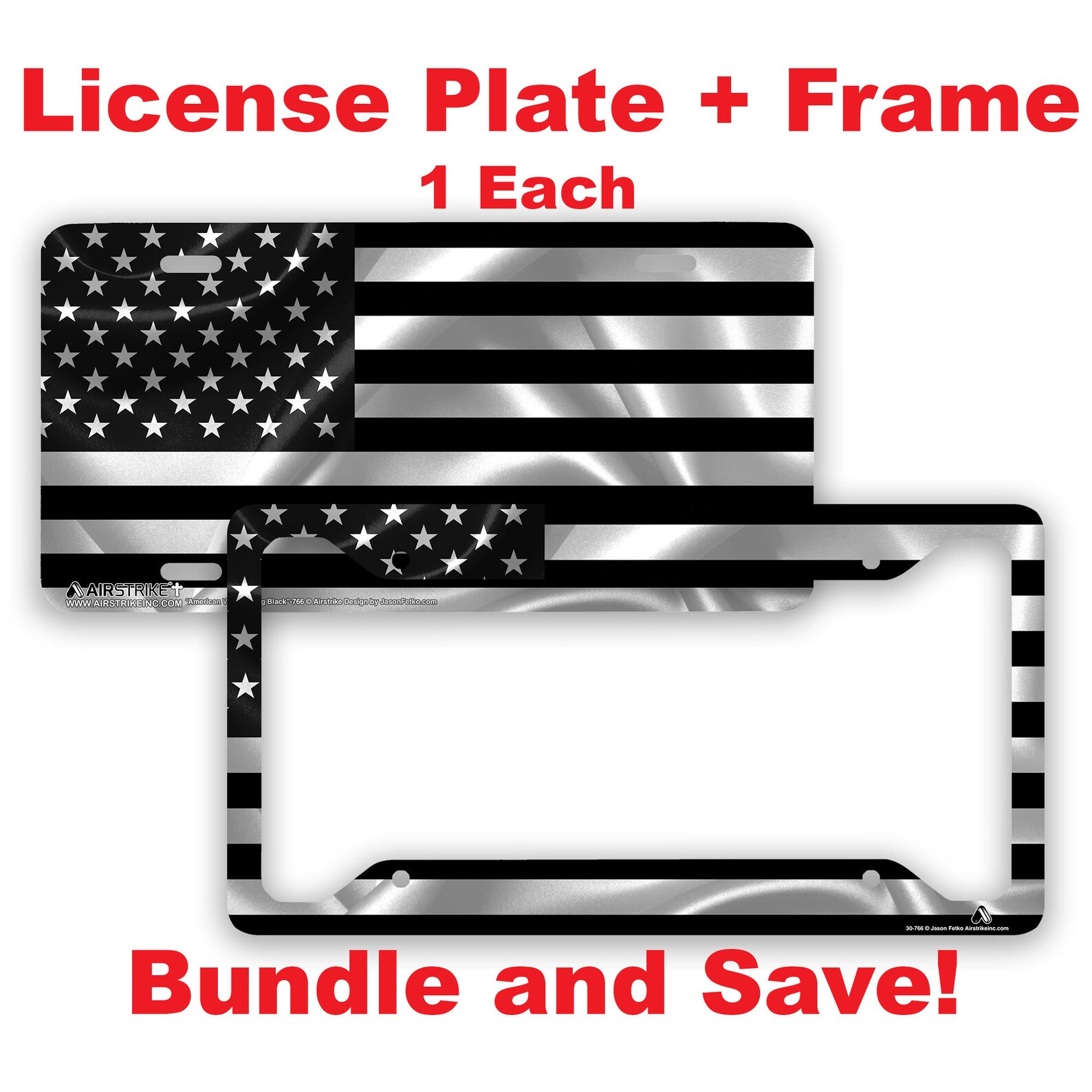 Black American Flag License Plate Frame American Flag Car Tag Etsy