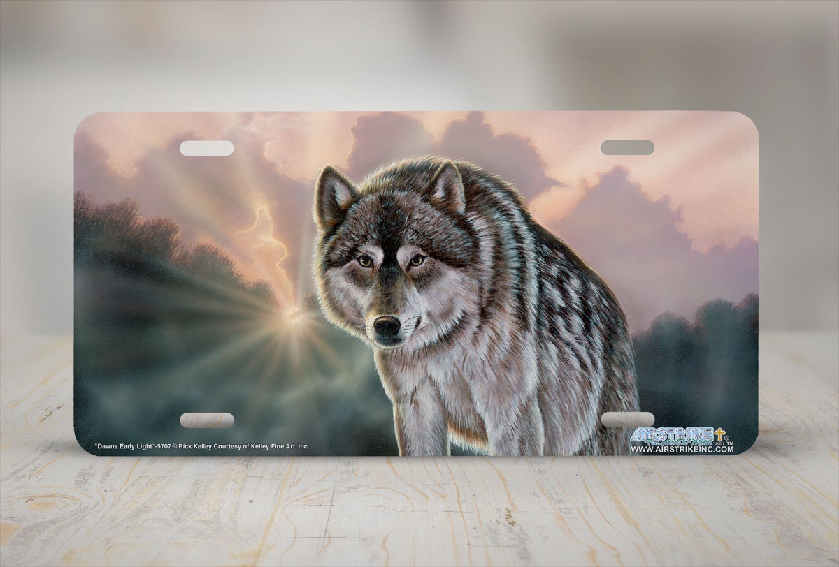 Wolf License Plate Wolf Car Tag Wolf Front License Plate | Etsy