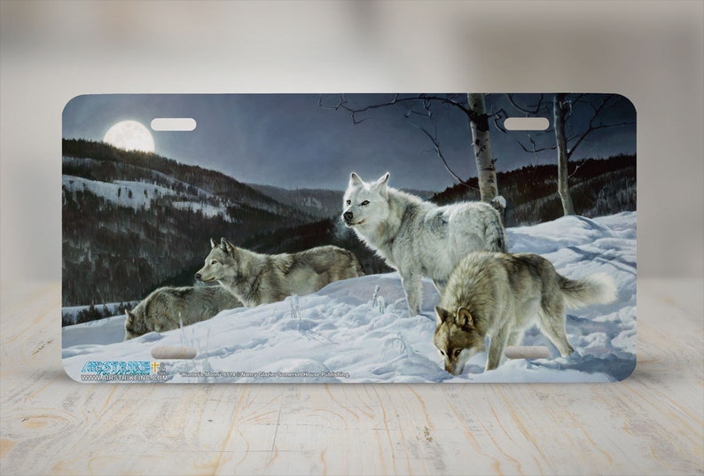 Wolf License Plate Wolf Car Tag Wolf Front License Plate | Etsy