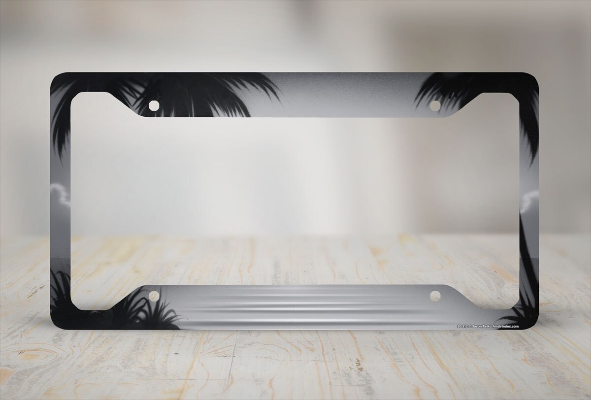 Beach License Plate Frame Beach Car Tag Frame Beach License Etsy