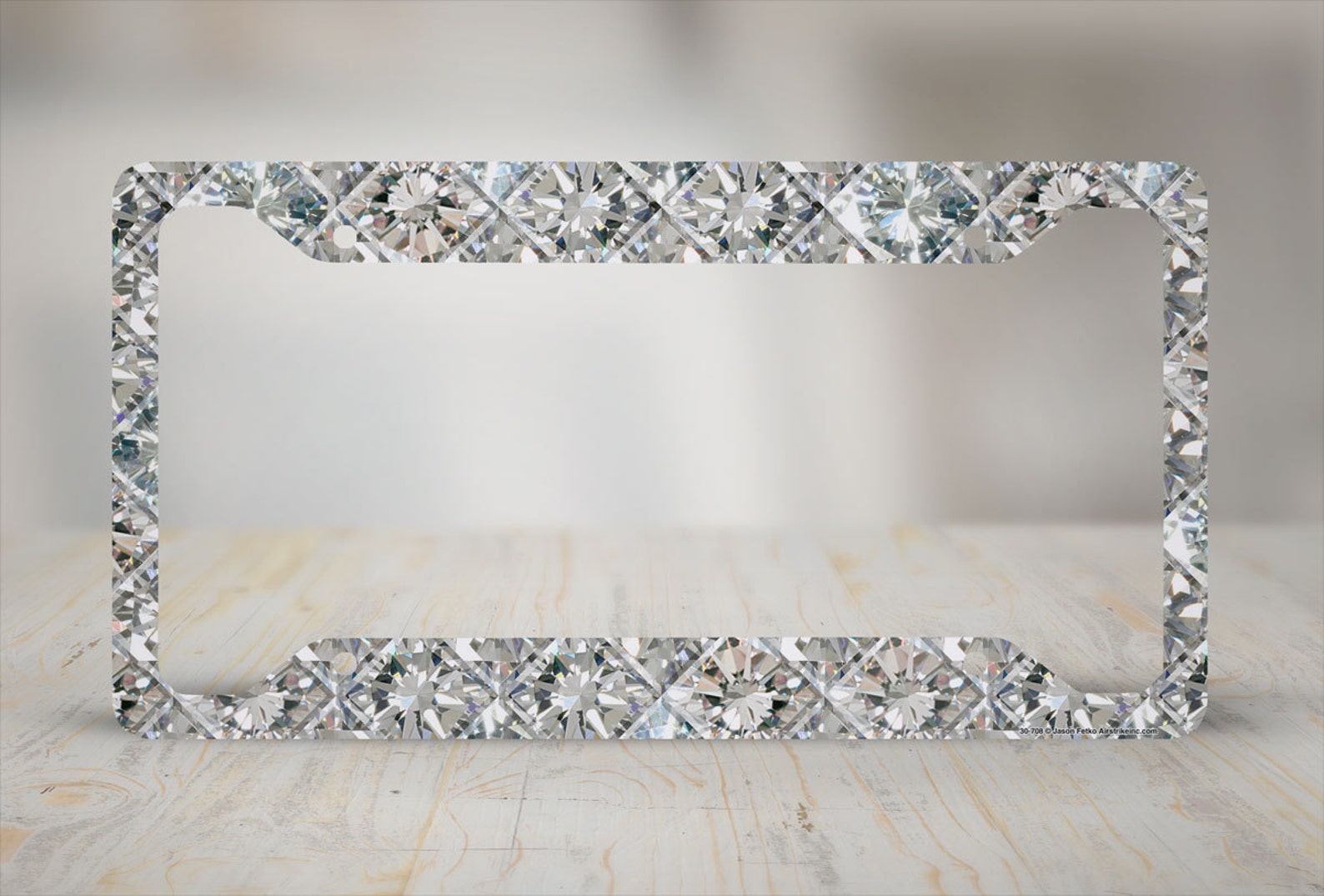 Diamond License Plate Frame Diamonds Car Tag Frame Diamond Etsy