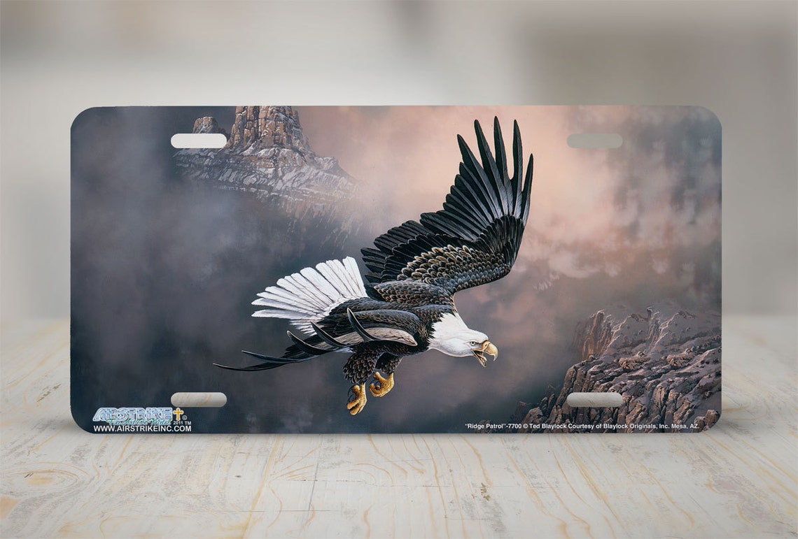 Eagle License Plate Eagle Car Tag Eagle Front License Plate Etsy