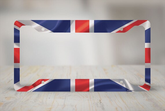 England License Plate Holder Airstrike British Flag License Plate Frame British Flag License Plate Frame-30-295 Union Jack Car Tag Frame