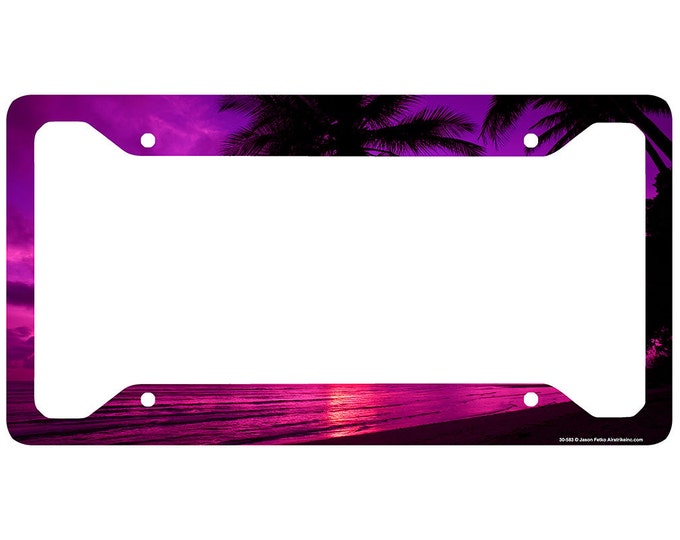 Beach License Plate Frame Beach Car Tag Frame Beach License Etsy