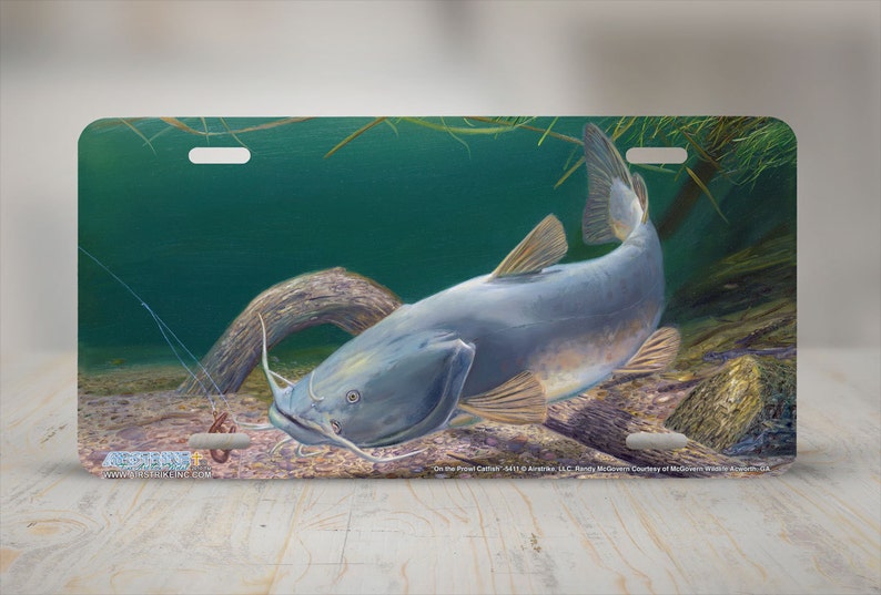 Catfish License Plate Catfish Fishing Car Tag Catfish Front Etsy