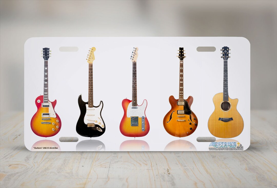 Guitars License Plate Guitars Car Tag Guitars Front License Etsy