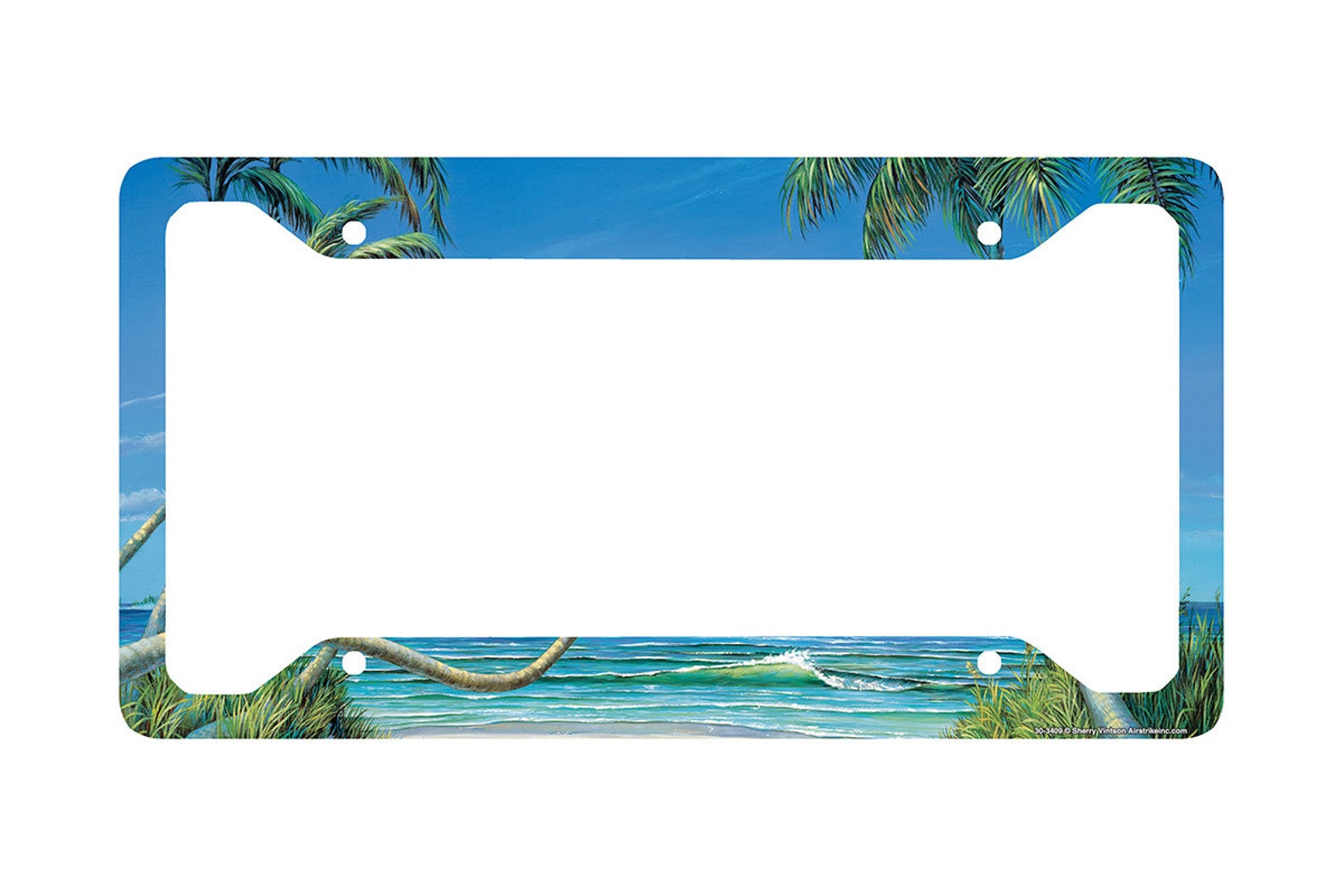 Beach License Plate Frame Beach Car Tag Frame Beach License Etsy