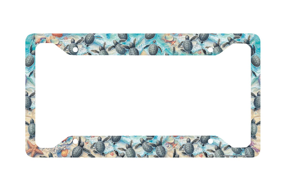 Sea Turtle License Plate Frame Beach Car Tag Frame Beach Etsy