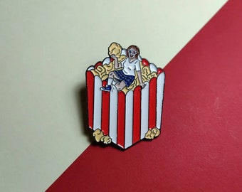 Popcorn, Movie, Soft Enamel Pin