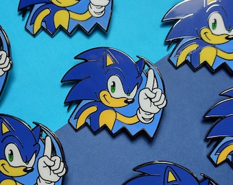 Blue Blur, Hard Enamel Pin, Fan Merch, Unofficial
