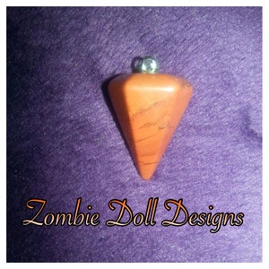 Fiery carnelian pendulum necklace! Hot :-)