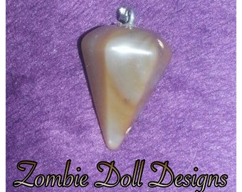 Earthy, calming Botswana agate pendulum necklace!  :-)